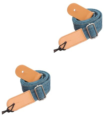 Garneck 2pièces Sangle Pour Ukulélé Coton Et Confortable Couleur Bleue Pour Usage