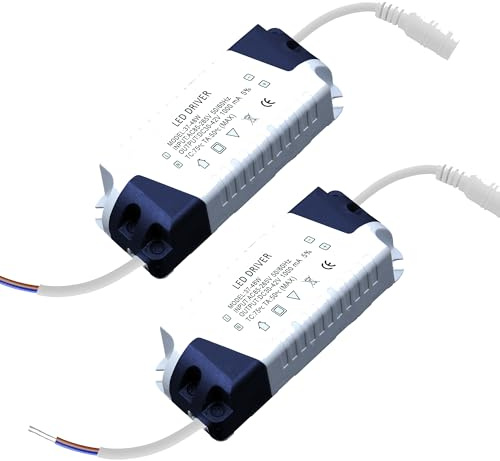 Set Of 2 Led Driver Power Supply 37 To 48W Ac 85 To 265V Input Dc 30 To 42V Output 1000mA Adjustable Constant Current Transformer Driver For Led Strip Panel Lighting