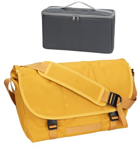 Hp hope Umhängetasche Herren 16L Messenger Bag 15,6 Zoll 17 Zoll Laptoptasche Klassische Kuriertaschen für Damen Herren mit Kamerafach Wasserdicht Aktentasche für Uni Arbeit Reisen