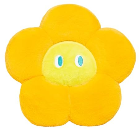 Zdprkqzvz Sitzkissen mit großen Augen, Blume, Plüsch-Bodenkissen, Butt Kissen, Dekor, Plüschkissen für Schlafzimmer, Sofa, Stuhl, Auto
