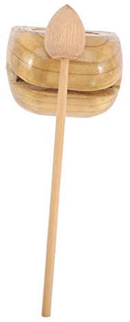 UPKOCH Holzklopfer Satz 10cm Buddhistische Perkussion Aus Natürlichem Holz Zarter Klang Langlebiges Holz Musikinstrument Für Meditation Und Kinder