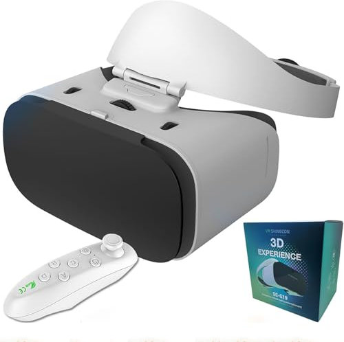 CXCZFG Gafas Realidad Virtual (VR) Teléfono Control, Gafas 3D VR TV, Películas Y Videojuegos, Gafas Realidad Virtual Compatibles iPhone/Android 4,7 A 7,1 Pulgadas(Y0)