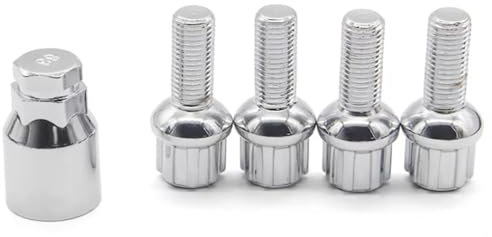 TONMHXA Radmuttern Universal Auto 4 Stück M12 x 1,5 Schraubenbolzen aus legiertem Stahl, Formel geschlossene Acorn-Sicherungs-Radmutter, Rad-Stahl-Radbolzen, Rad-Stahl-Radbolzen