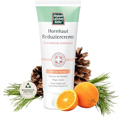 Hornhaut Reduziercreme Orange – medizinische Fußpflege – Allgäuer Latschenkiefer – 100 ml