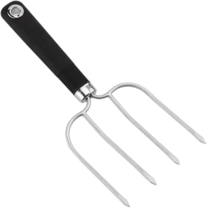 KOCKSHION Fourchette à Dinde En Acier Inoxydable Renforcé 4 Dents Lot De 2 Outils De Barbecue Résistants Éleveurs De Dindes Pour Rôtisserie Et Grillades