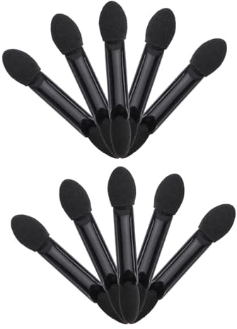TOPPERFUN 10pcs Disposable Eye Shadow Brush Sponge Double-sided Makeup Tool for Travel Daily Use