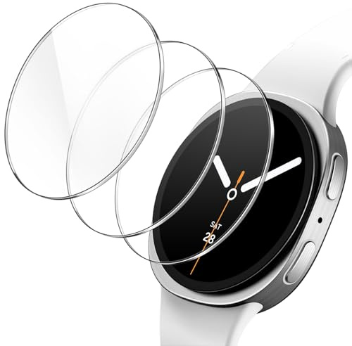 JETech Skärmskydd för Samsung Galaxy Watch 8 44mm (Endast Skärmskydd 40mm), Härdat Glas Repfri, HD Klar, 3 Pack