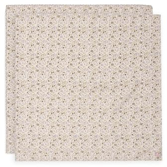 Jollein Mulltücher Baby – Flower Fairies – 2er Pack – 115x115cm – 100% Baumwolle – Spucktücher Baby – Babydecke Musselin – OEKO-TEX Zertifiziert