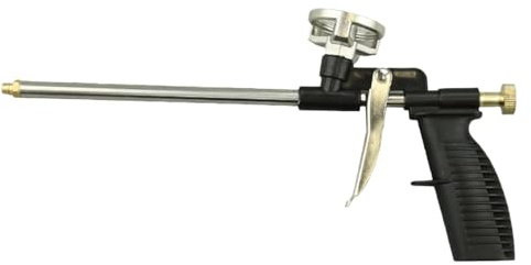 Pistolet à mousse extensible professionnel en aluminium robuste en acier inoxydable pour calfeutrage, remplissage, étanchéité, projets de bricolage de fenêtres