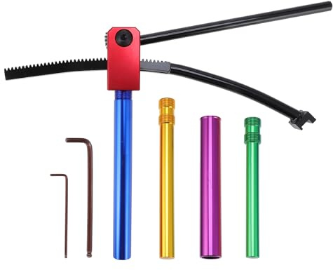 A ABSOPRO Tire Changing Tools for Enduro and Motocross 16 to 21 Wheels | Dirt Bike Tire Changer, with 15/17/20/25mm Support Rods, for 15mm to 25mm Axles, Wheel Changer, Tyre Changer