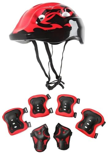 Ensemble casque et coussinets, genouillères et coudières, patinage, scooter, protège-poignets, équipement de protection pour cyclisme, skateboard, roller