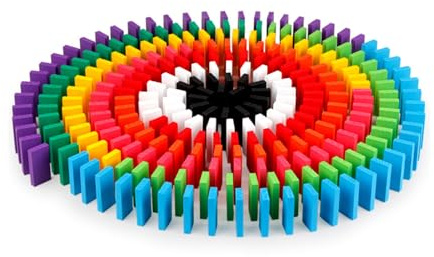 YROHGKPN Juego de bloques de dominó de madera, 120 piezas, juego de niños, educativo para juguetes de juego, juego de carreras, preescolar, montacargas