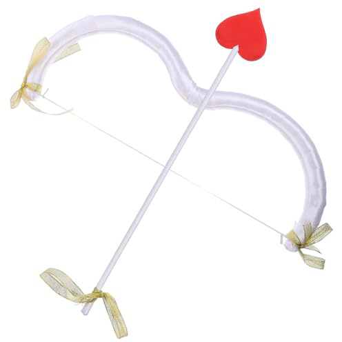 Kisangel Accessoire Arc Photo de Cupidon Blanc Mousse en Costume Tissu Léger Saint-Valentin Flèche Versatile et Cosplay Party pour Filles et Femmes