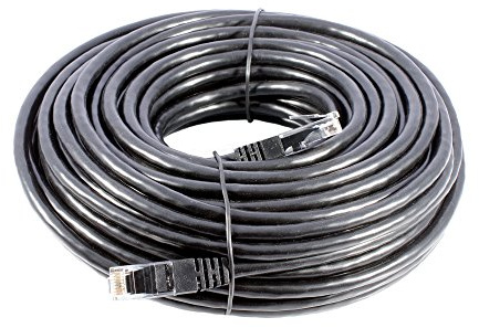 Smedz CAT6 20 m Full Solid Copper UTP 24 AWG Indoor / Outdoor Plug and Play Network Cable GigaBit Ethernet Patch Lead – Black