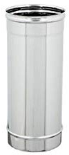 Tubo acciaio inox 150 x 500mm 5 decimi AISI 304