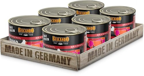 BELCANDO Single Protein Boîte [6x200g Bœuf] | Nourriture Humide monoprotéique pour Chiens | Nourriture Humide monoprotéique