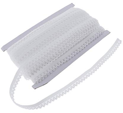 dailymall 50 Yards Elastisches Einfassband Schrägband elastische Falten Borte Spitzenband Gummiband zum Nähen und Dekoration - Weiß