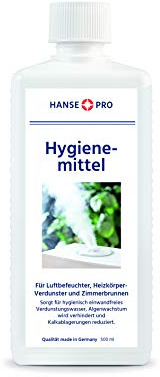 HANSE PRO Hygienemittel, 500 ml I für Luftbefeuchter, Luftreiniger, Luftwäscher, Heizkörper-Verdunster, Zimmerbrunnen I hält Verdunstwasser hygienisch einwandfrei I Water Conserver