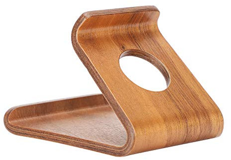 Dilwe1 Hölzerner Handyständer, tragbarer Ladeständer für die Handyhalterung, Desktop-Tablet-Halter, Schreibtisch-Organizer-Zubehör für das Home Office(Nussbaum)