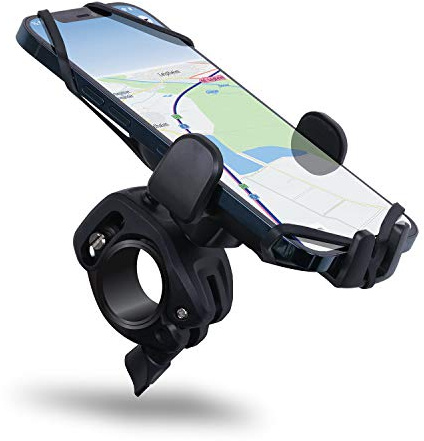Wicked Chili universell mobiltelefoncykelhållare för smartphone upp till 6,5 tum I cykel mobiltelefonhållare cykelfäste (vibrationsfri, roterbar 360°, snabbförslutning)
