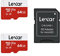 Lexar Micro SD 64 GB, Scheda Micro SD fino a 100 MB/sec(R), Scheda di Memoria microSDXC con Adattatore SD, A1, U3, C10, V30, Micro SD Card confezione da 2