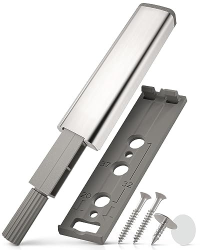 LouMaxx Drucktüröffner – müheloses Öffnen von Schranktüren und Schubladen durch Push to open Türöffner – geeignet für viele Schränke z.B. von Ikea – 4er-Set Drucktüröffner Schrank, mit Neodym Magnet