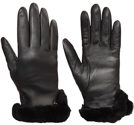 UGG Women's Leather Sheepskin Vent Gloves
