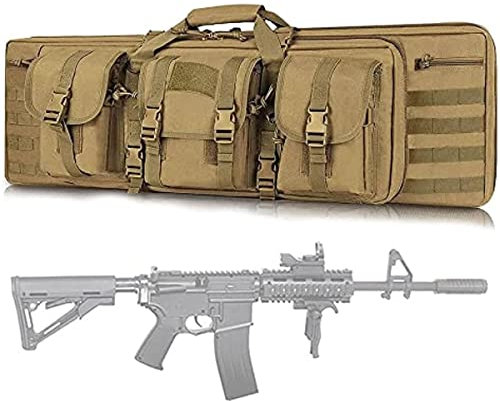 Taktischer Gewehrkoffer Langwaffentasche,Waffenkoffer für langwaffen,Gewehrtasche Gewehrkoffer Langwaffenfutteral,Weich Gepolsterter Gewehrkoffer,für Outdoor Tactical Gewehr ( Color : Khaki , Size : 1