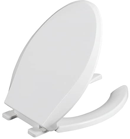 Wttfc Tavoletta WC Anteriore Aperto Bianco, Sedile Copri WC Aperto Universale per comunità, disabili - copriwater Universale in PP