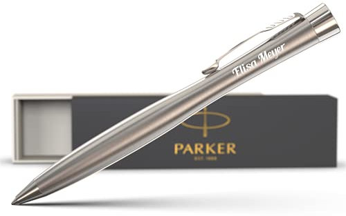 PARKER Urban hochwertiger Personalisierter Kugelschreiber mit Gravur - Personalisierte Geschenke für Weihnachten - Bester Chef der Welt - Stift mit Namen Glückbringer Prüfung - blauschreibend