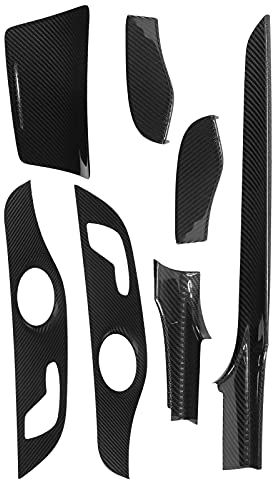 Yctze Trockene Kohlefaser-Auto-Deko-Panel-Set, Ersatz für C205 C63 Coupe LHD 2019–2021, Innentürabdeckung, T-Board, Panel-Abdeckung für Auto-Innendekoration