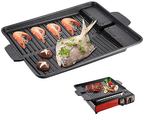 Plaque de grill BBQ Rack Grill Aluminium 14.57x10.24 cm Pastoralist avec poignée antiadhésive pour gaz, électrique et four