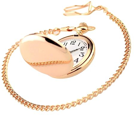 LIFKOME Retro Hängeuhr mit Kette, Digitale Klapp Taschenuhr, Legierung | Präzise Zeitanzeige, Leichtes Design, Moderne Optik für Stilvolle Präsentation