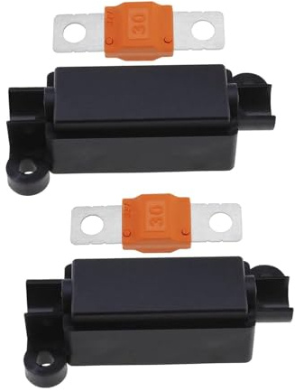 Wjelet 2 x Midi-Sicherungshalter und 2 x 30 Amp Midi-Sicherungen für Autos, LKWs, Baufahrzeuge, landwirtschaftliche Maschinen, Busse, Wohnwagen