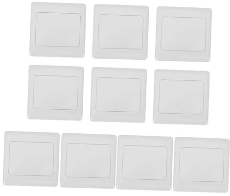BUGUUYO 10piezas Placa De Pared Decorativa Blanca De Cubiertas De Interruptor y Enchufe Diseño Integrado Resistente y Fácil De Instalar Para Mejora Del Hogar