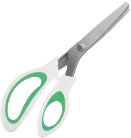 CIMAXIC Zackenschere Für Stoff Mit Dreieckszähnen Schneiderschere Aus Edelstahl Und Abs-griff Gesamtlänge Nähen Von Seide Baumwolle Nylon Und Leder