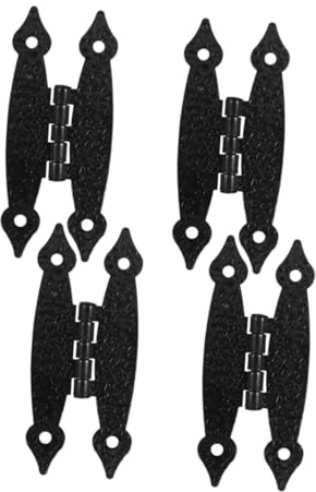 Cabilock Bisagras para Armarios de Cocina de Hierro 3,5 Pulgadas Estilo Vintage Resistentes 4 Piezas para Puertas de Gabinetes y Muebles Clásicas Uso Doméstico