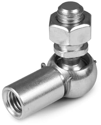 KINETIK MSystem® 4 Stück Winkelgelenk Kugelgelenk DIN 71802 CS mit Gewindezapfen und Sicherungsbügel. Sechskantmutter DIN 934 (lose beigelegt), Stahl verzinkt (CS 19 M14)