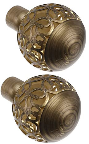 SOIMISS Accessori per Finestre 2 Pezzi estremità Decorative per Aste per Finestre Testa in Ferro Battuto Traforata per Bastoni da Finestra, Installazione Semplice, Decorazione Elegante per Casa