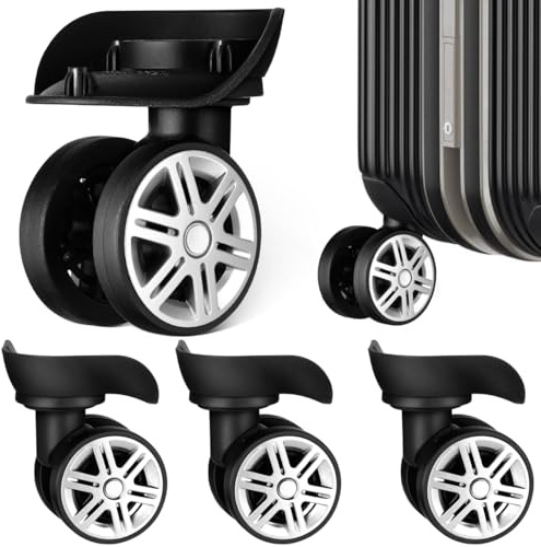 Sosoport Koffer Ersatzrollen 4 Stück Universal Gepäckkofferräder Leise Rollen Für Reise Trolleys Einfacher Austausch Und Flexible Lenkung Robust Für Vielfältige Koffer Modelle