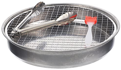 HANABASS 1 Set Grill Portatile da Esterno Inossidabile Barbecue Usa e Getta Leggero e Compatto per Camping e Picnic per Barbecue All