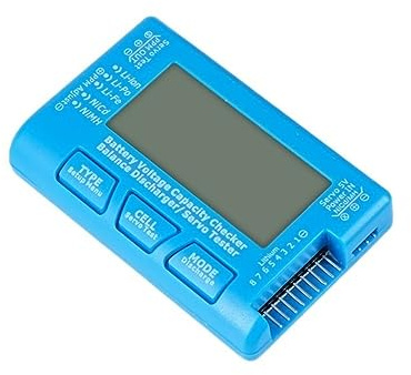 CCZRD Digital Battery Capacity Tester LiPo LiFe Li-ion Nicd NiMH Battery Voltage Tester Battery Checker Balancer Power Detector Module(Blue)