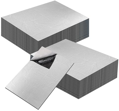 Axincardarm 40 Pcs Car Sound Deadening Mat Self Adhesive 25 x 18 x 0.5 cm | Car Sound Proofing Mat, for Automotive Noise Insulation Thermal