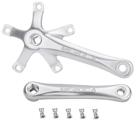 FUANA per Bicicletta Crank Set 170mm con 130 BCD per Mountain Bike Lega di Alluminio Sinistra e Destra Manovella per MTB Telai Kit di Riparazione Bici