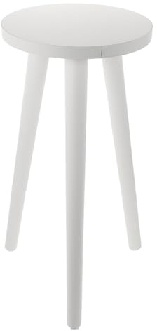 Yardenfun Supporto per Piante in Legno Massello, Porta Piante da Interno ed Esterno, Tavolo Portavasi Rotondo Gambe in Pino Bianco, Diametro 20 Cm Altezza 42 Cm, Mensola per Vasi di Fiori