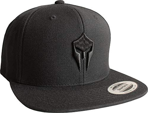 Gorra de béisbol: Esparta - Flexfit Snapback Basecap con Bordado en 3D - Casquete Casco - Cap Basecap - Regalo Hombre y Mujer - Gorro Tapa - Combate MMA - Hip Hop Rap - Gym (Negro)