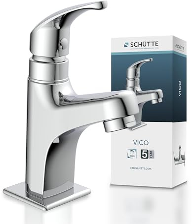 SCHÜTTE Kaltwasserhahn VICO, Armatur, Wasserhahn Bad nur für Kaltwasser, Standventil Chrom, 37958