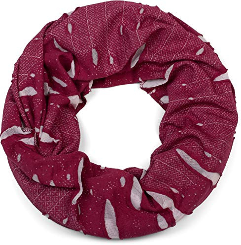 styleBREAKER Unisex Loop Schal Destroyed used 80x37cm | Schlauchschal. Risse und Löcher im Oberstoff. Fransen. 2-3 mal wickelbar. Rundschal. weiche Haptik.