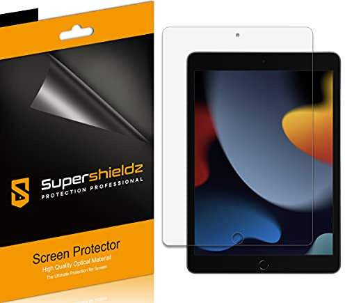 Supershieldz (3 Pack) Designed for iPad 10.2 inch (9th/8th/7th Generation, 2021/2020/2019) Screen Protector, High Definition Clear Shield (PET)