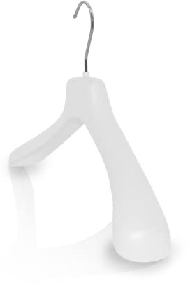 Kiroplast 15 Perchas Goma Antideslizantes Abrigos Chaquetas Perchas Hombro Extragrandes Ropa 42 cm (Blanco)